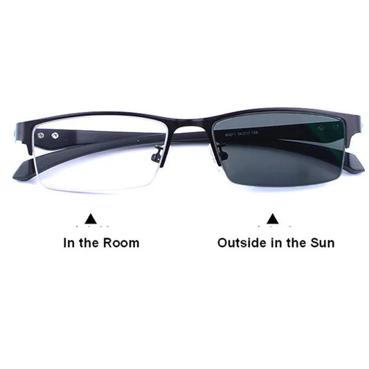 Classic Men Photochromic Myopia Glasses Women Prescription Sunglasses Transition Grey Lenses Anti-blue light -0.5 -1.25 to -6.00