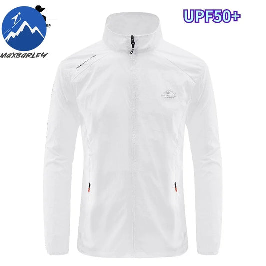 Summer Skin Windbreaker Mens Ultra Light UV Sunscreen Plus Size Gym Jogging Jacket Man Casual Camping Fishing Waterproof Coat