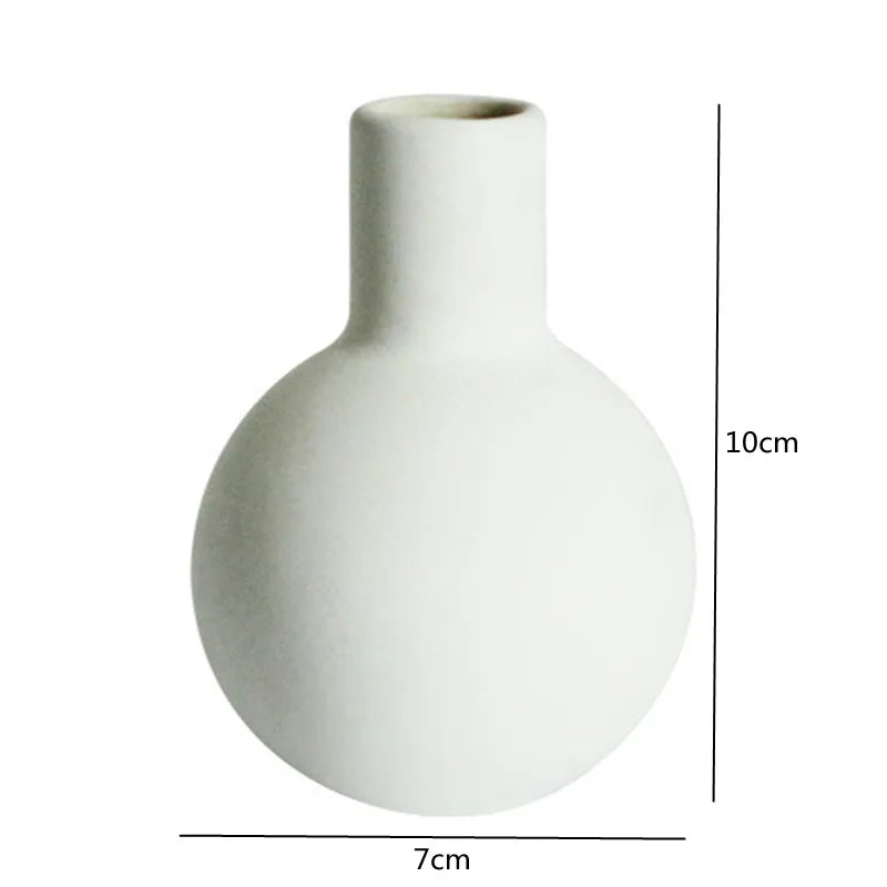 Creativity Northern Europe Morandi Mini Small Vase Ceramic Crafts Dried Flower Arranging Device Hydroponic Vase Home Decorations