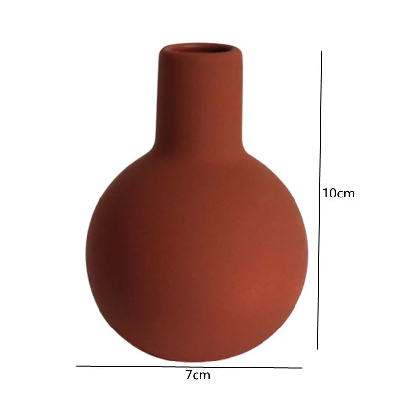 Creativity Northern Europe Morandi Mini Small Vase Ceramic Crafts Dried Flower Arranging Device Hydroponic Vase Home Decorations