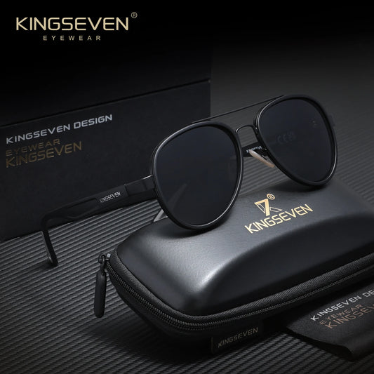 KINGSEVEN Popular Pilot Sunglasses Men Polarized Women Eyewear Vintage Style Male Travel Glasses UV400