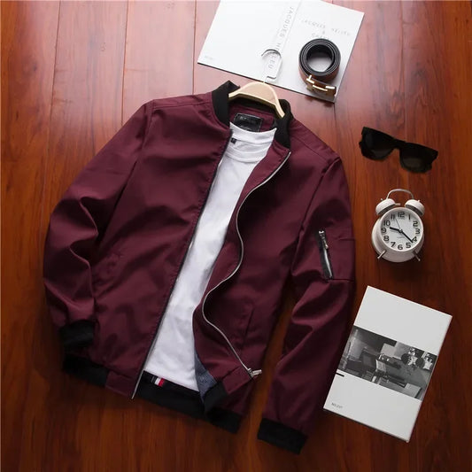 Customizable New Spring Black Bomber Men Streetwear Hip Hop Slim Fit Pilot Bomber Jacket Coat Men Jackets Tailor-made Suits