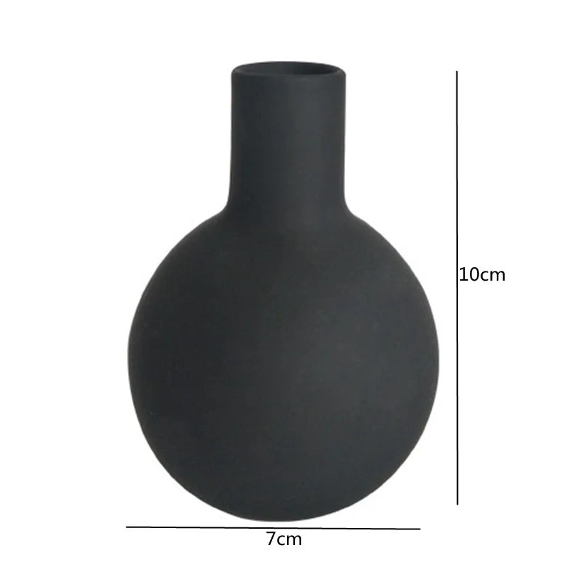 Creativity Northern Europe Morandi Mini Small Vase Ceramic Crafts Dried Flower Arranging Device Hydroponic Vase Home Decorations