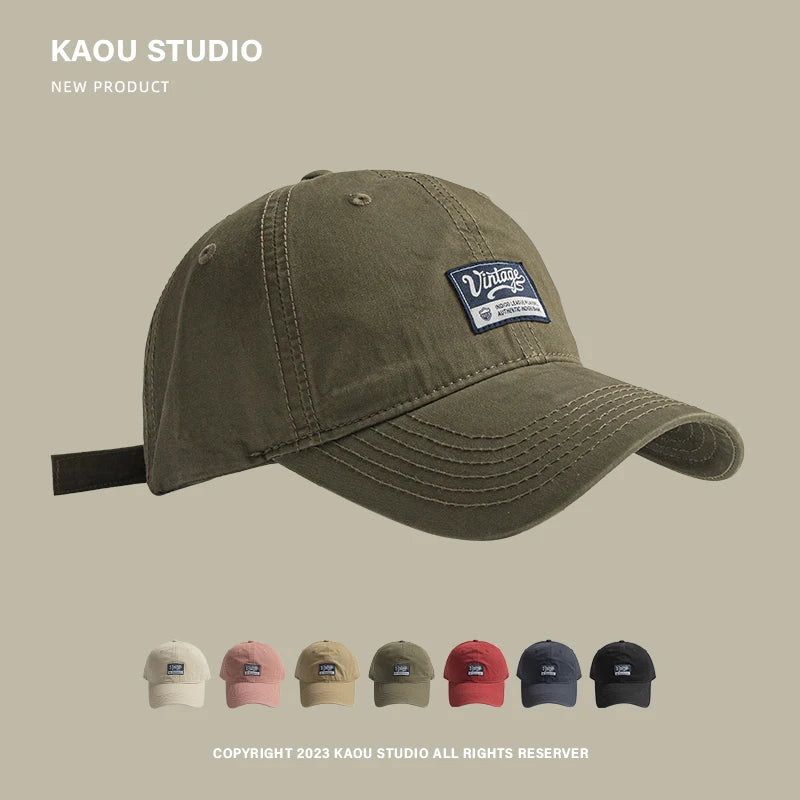 Vintage American Patch Cap Deep Top Men's Outdoor Women's Camping Mountaineering Shade Baseball Cap